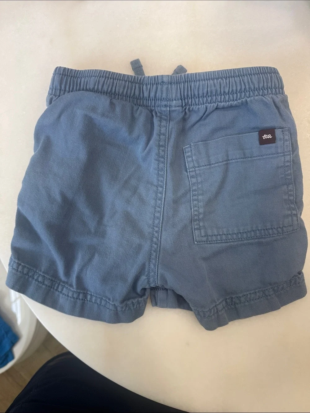 Tea Collection Dusty Blue Elastic-Waist Kids Shorts